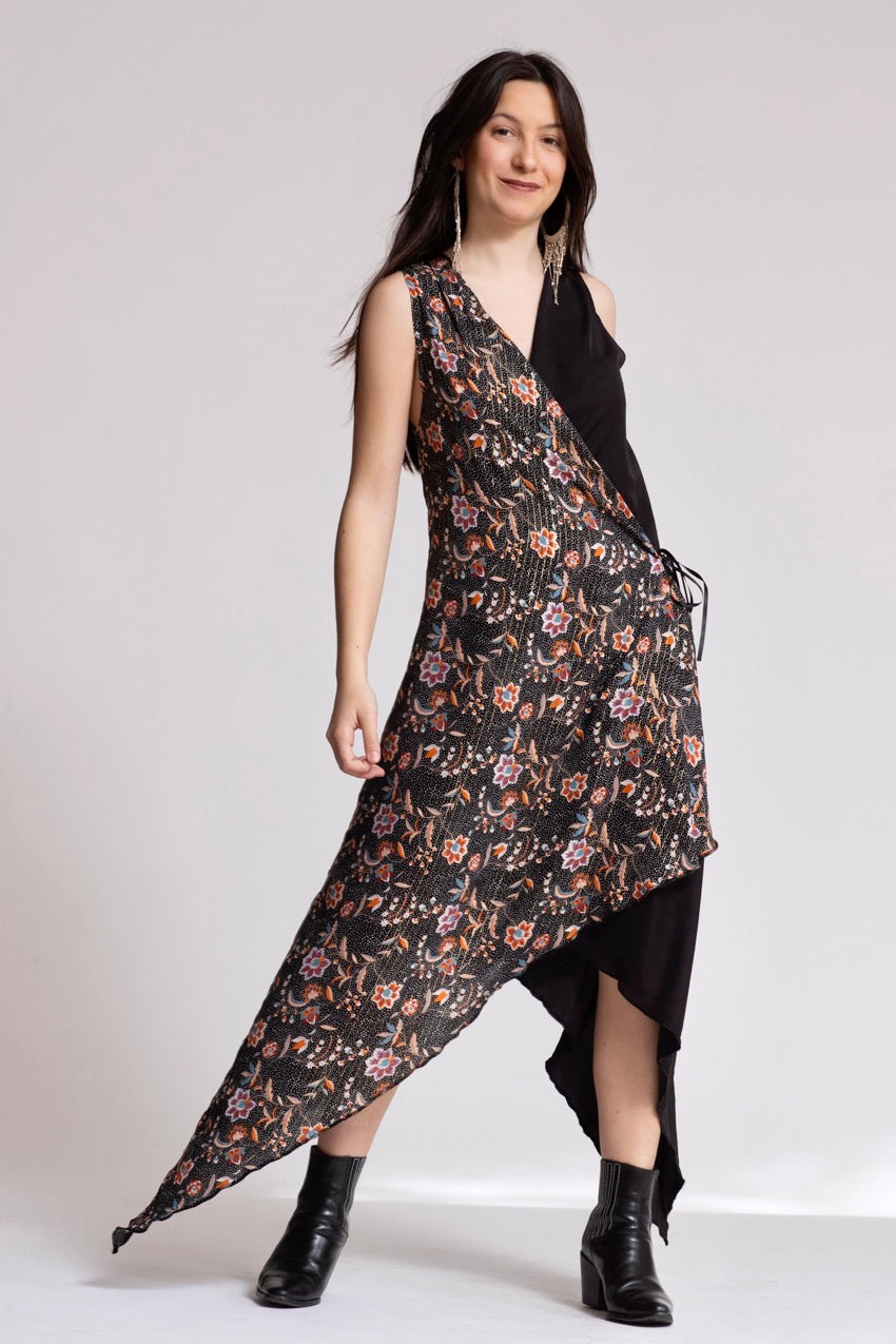 Demi Dress Noir&Cat/Noir