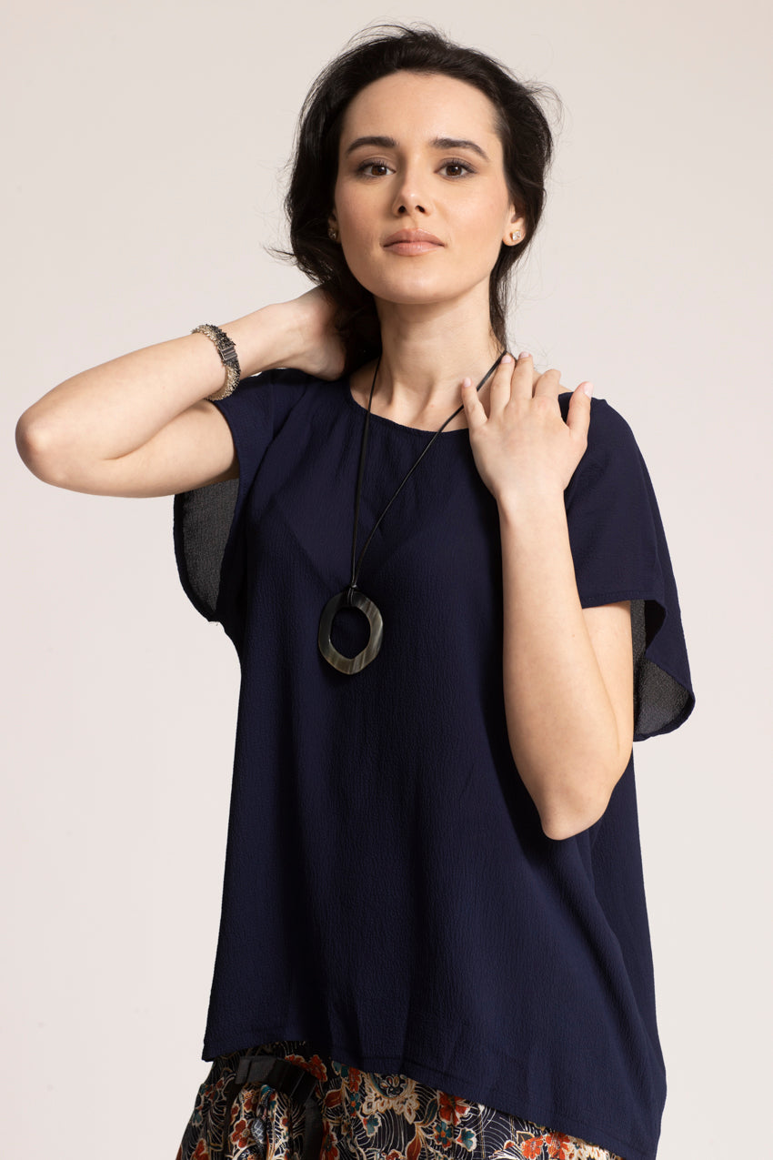 Haut Big T Slide Bleu