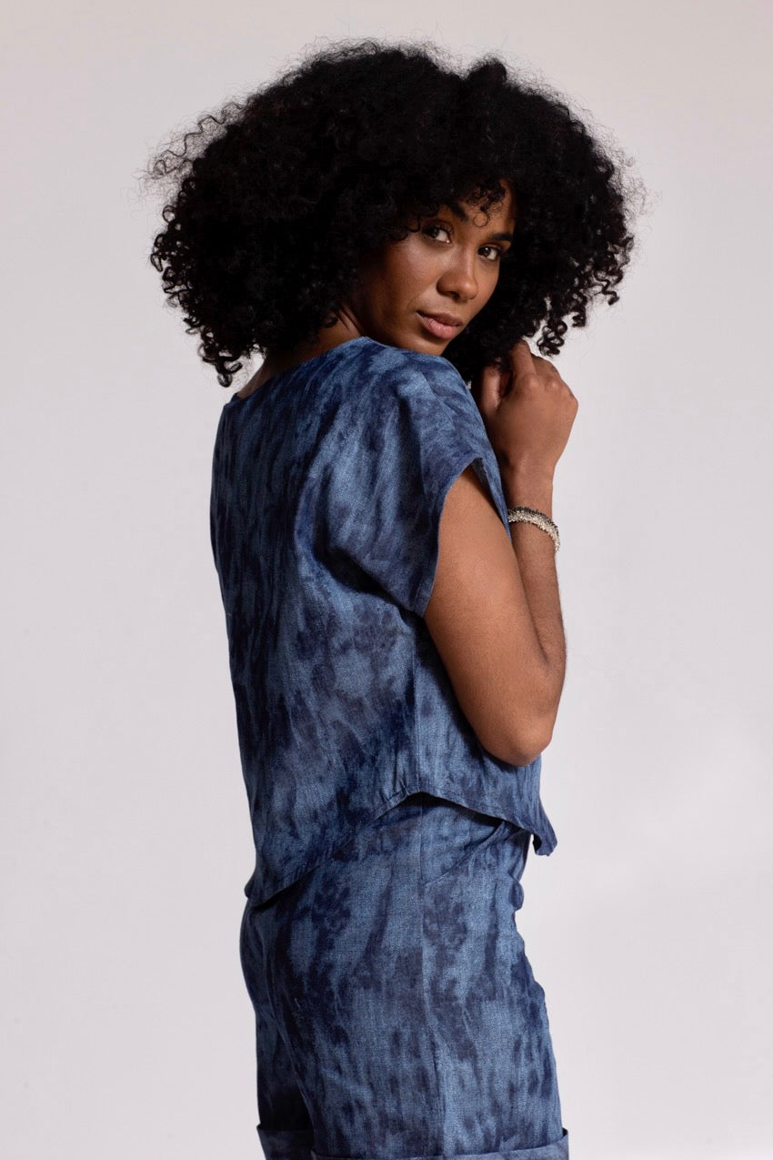 Haut Jeannine Deep&Bleu