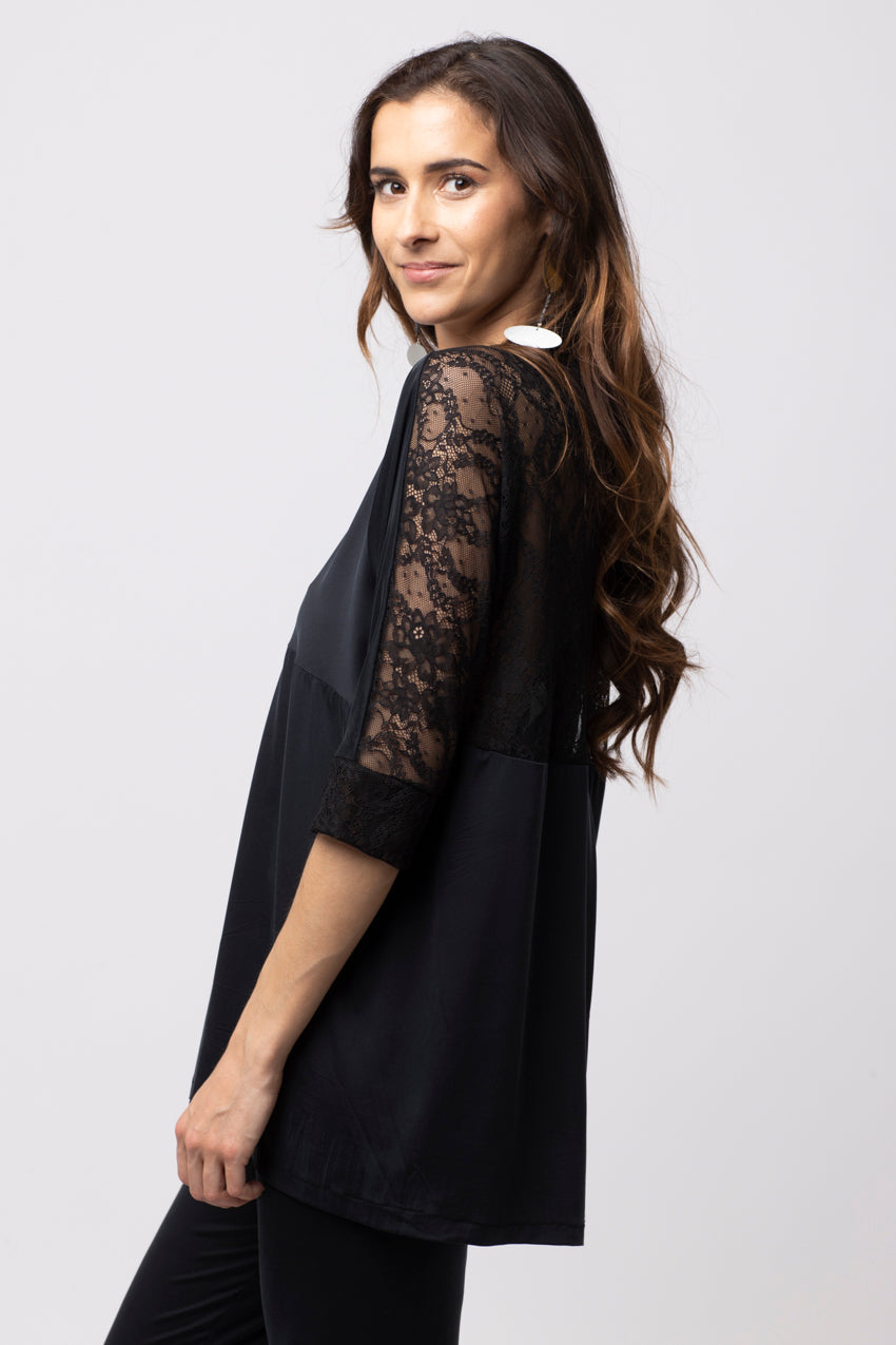Haut Lorena Dentelle Noir
