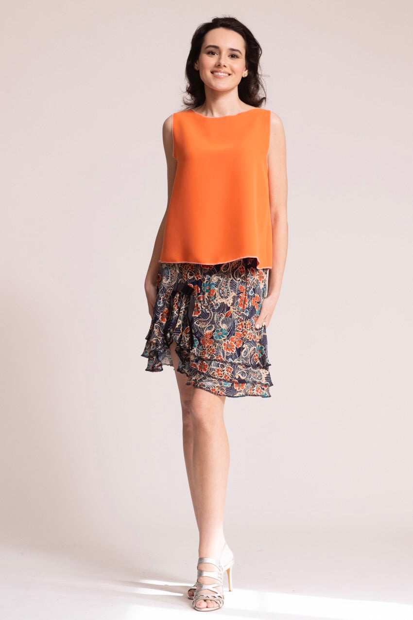 Haut Marine Dos Nageur Orange