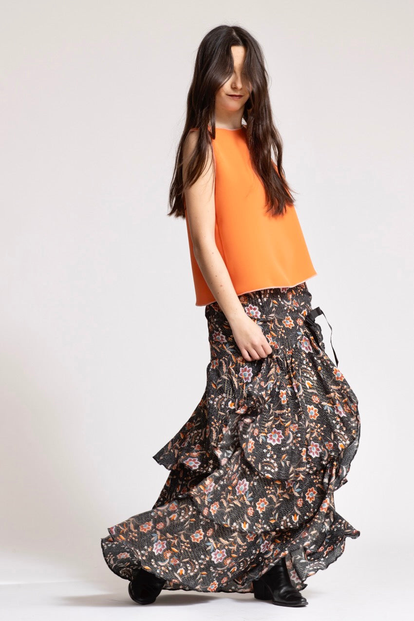 Haut Marine Dos Nageur Orange