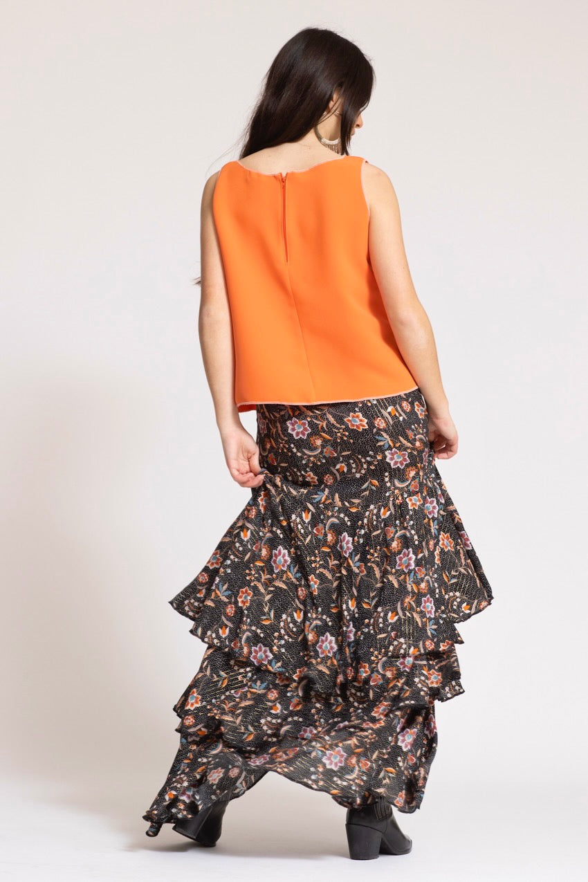 Haut Marine Dos Nageur Orange