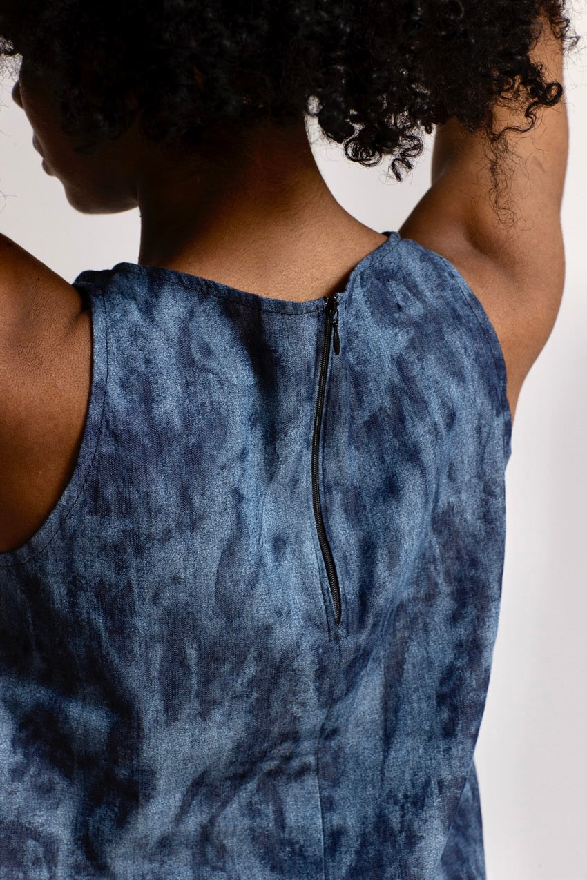 Haut Marine Dos Nageur Denim Deep&Bleu