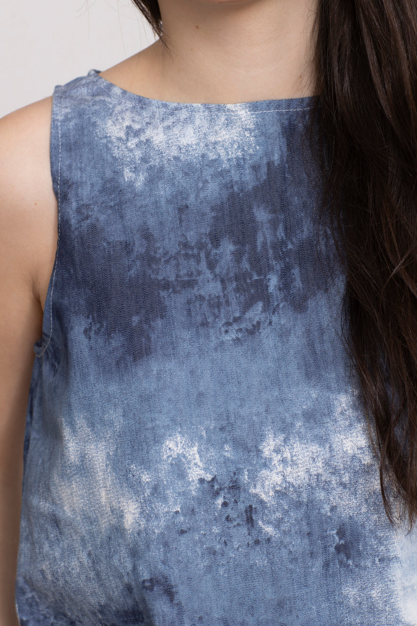 Haut Marine Dos Nageur Denim Ty&DY