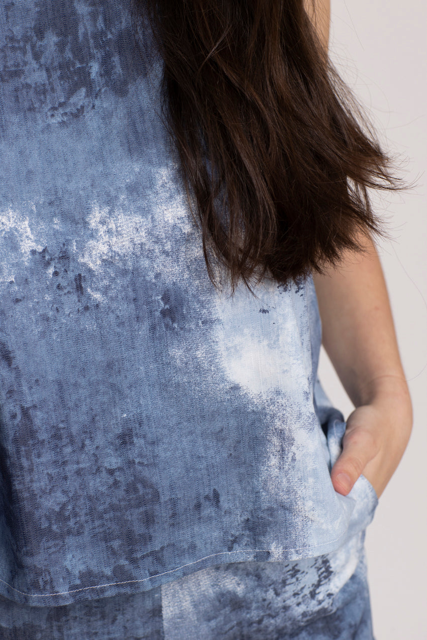 Haut Marine Dos Nageur Denim Ty&DY