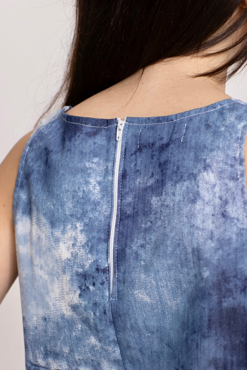 Haut Marine Dos Nageur Denim Ty&DY