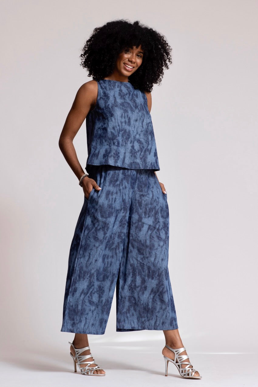 Haut Marine Dos Nageur Denim Deep&Bleu