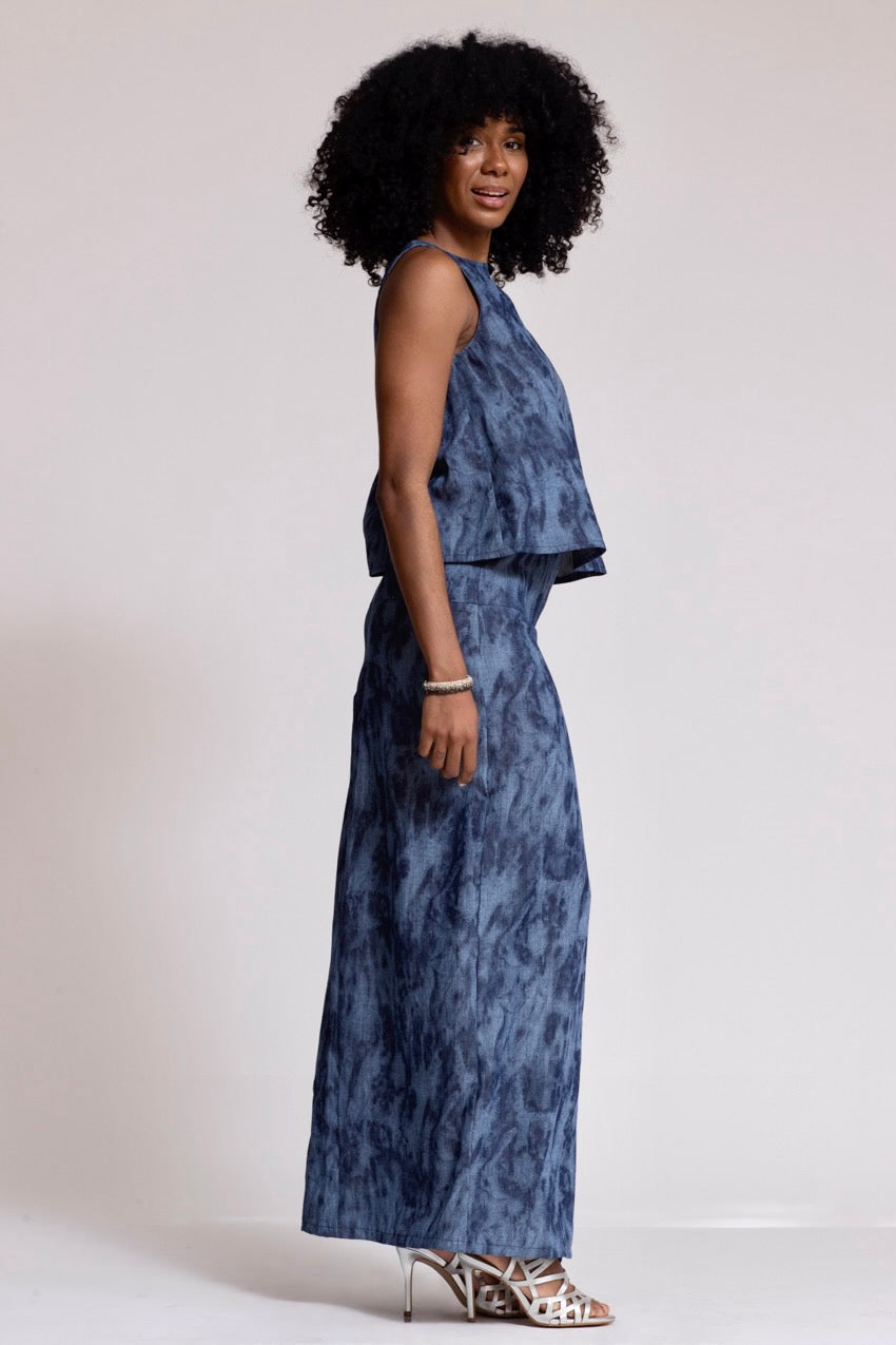 Haut Marine Dos Nageur Denim Deep&Bleu