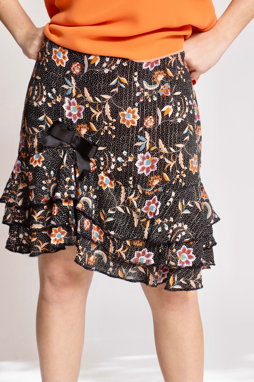 Jupe Courte Volants Cat Noir