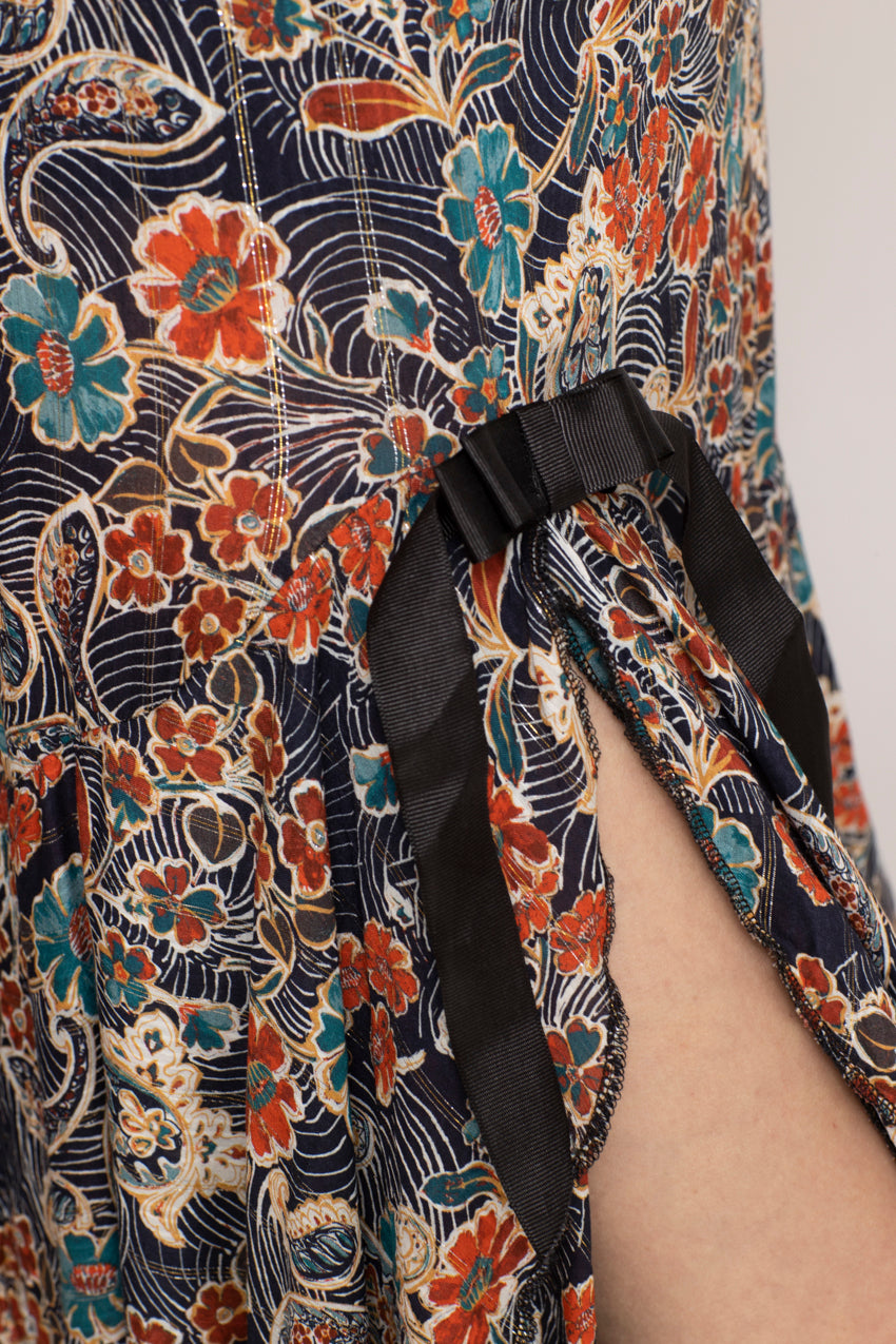 Jupe Longue Volants Cat Bleu