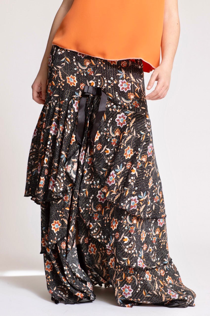 Jupe Longue Volants Cat Noir