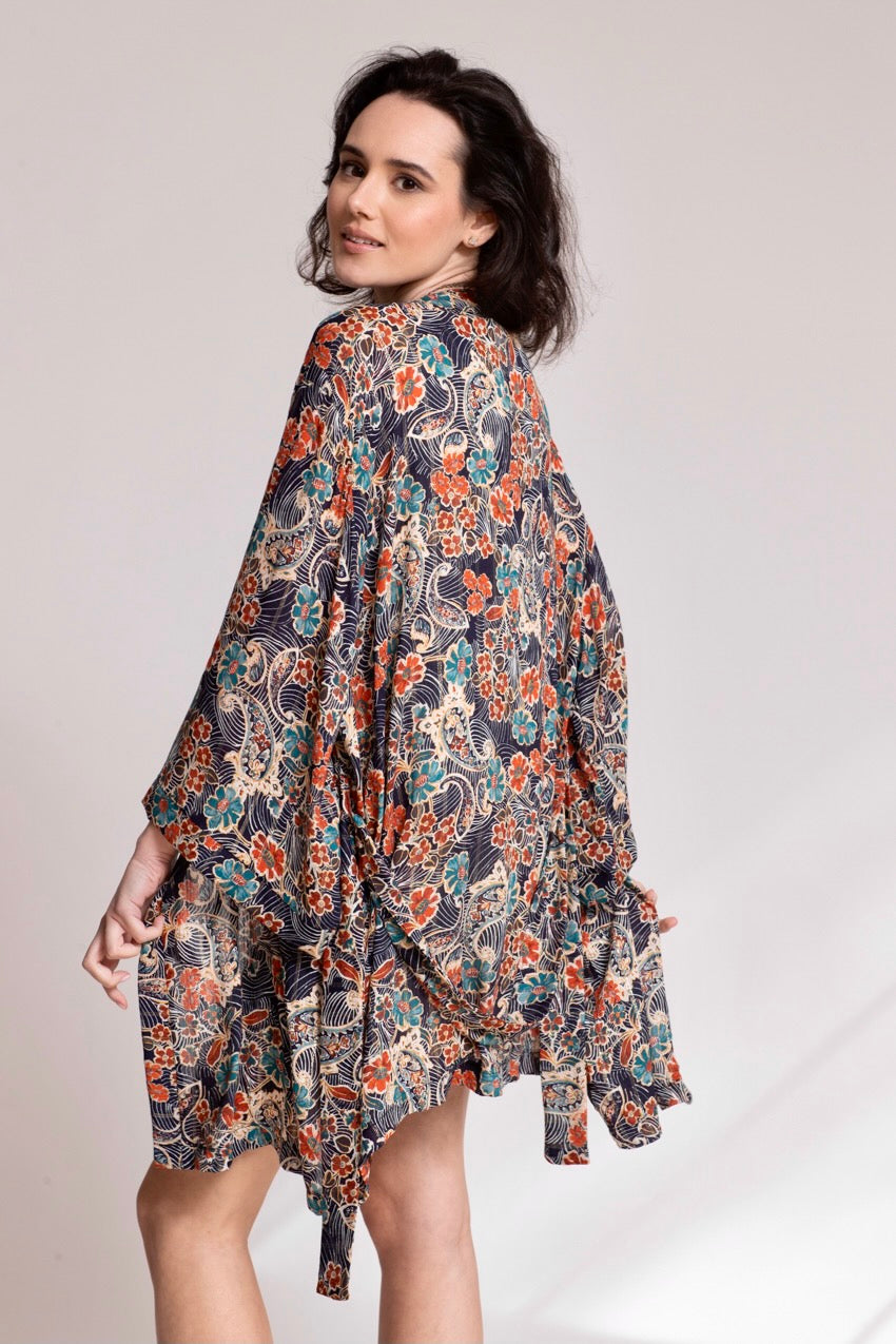 Kimono Kimmy Cat Bleu