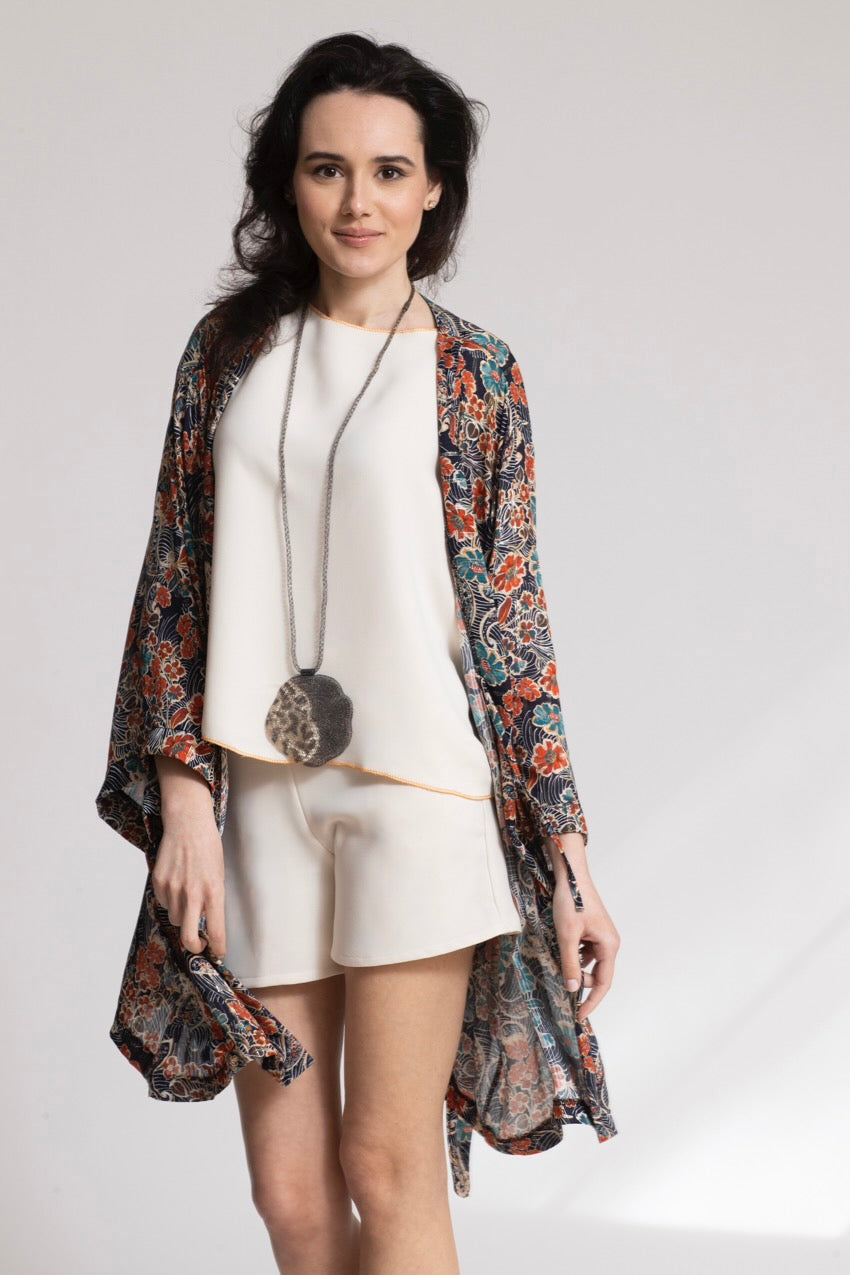 Kimono Kimmy Cat Bleu