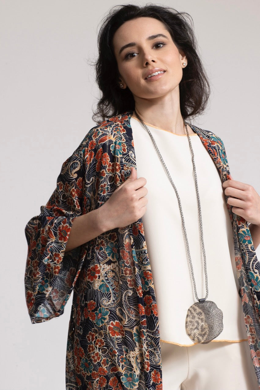 Kimono Kimmy Cat Bleu