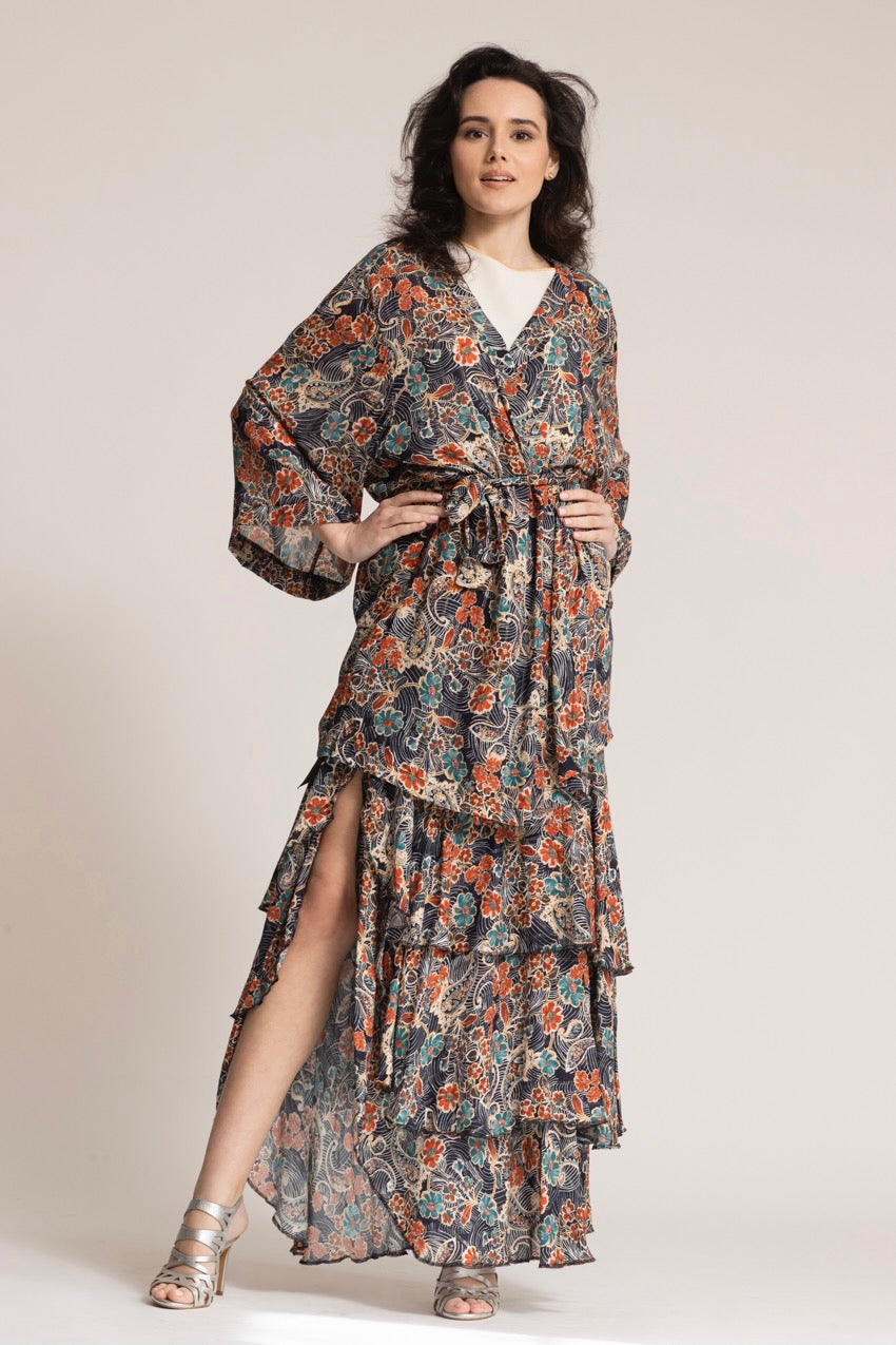 Kimono Kimmy Cat Bleu