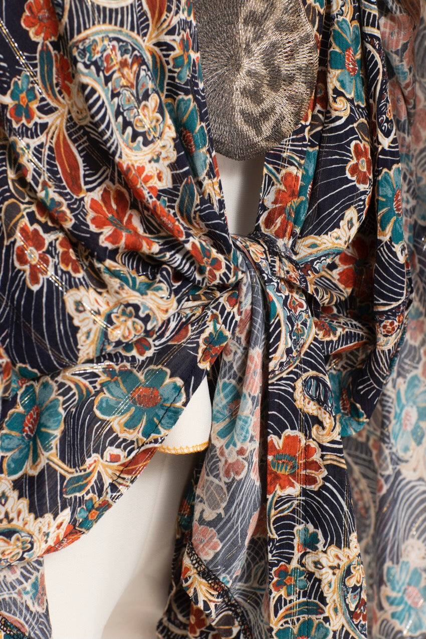 Kimono Petali Cat Bleu