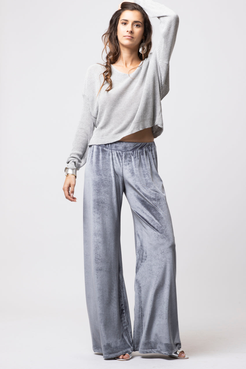 Pantalon Slide Velour Gris