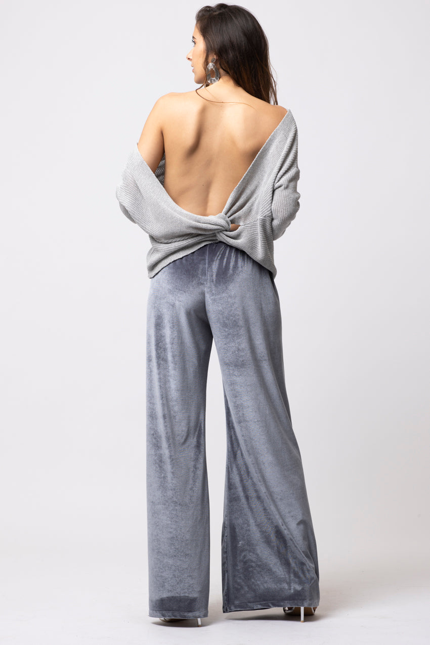Pantalon Slide Velour Gris