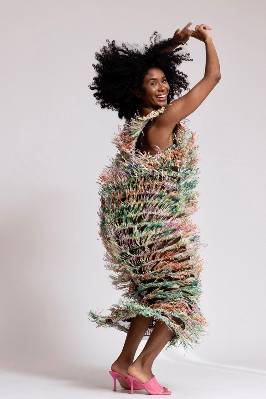 Robe De Cocktail Franges Alghe Colors