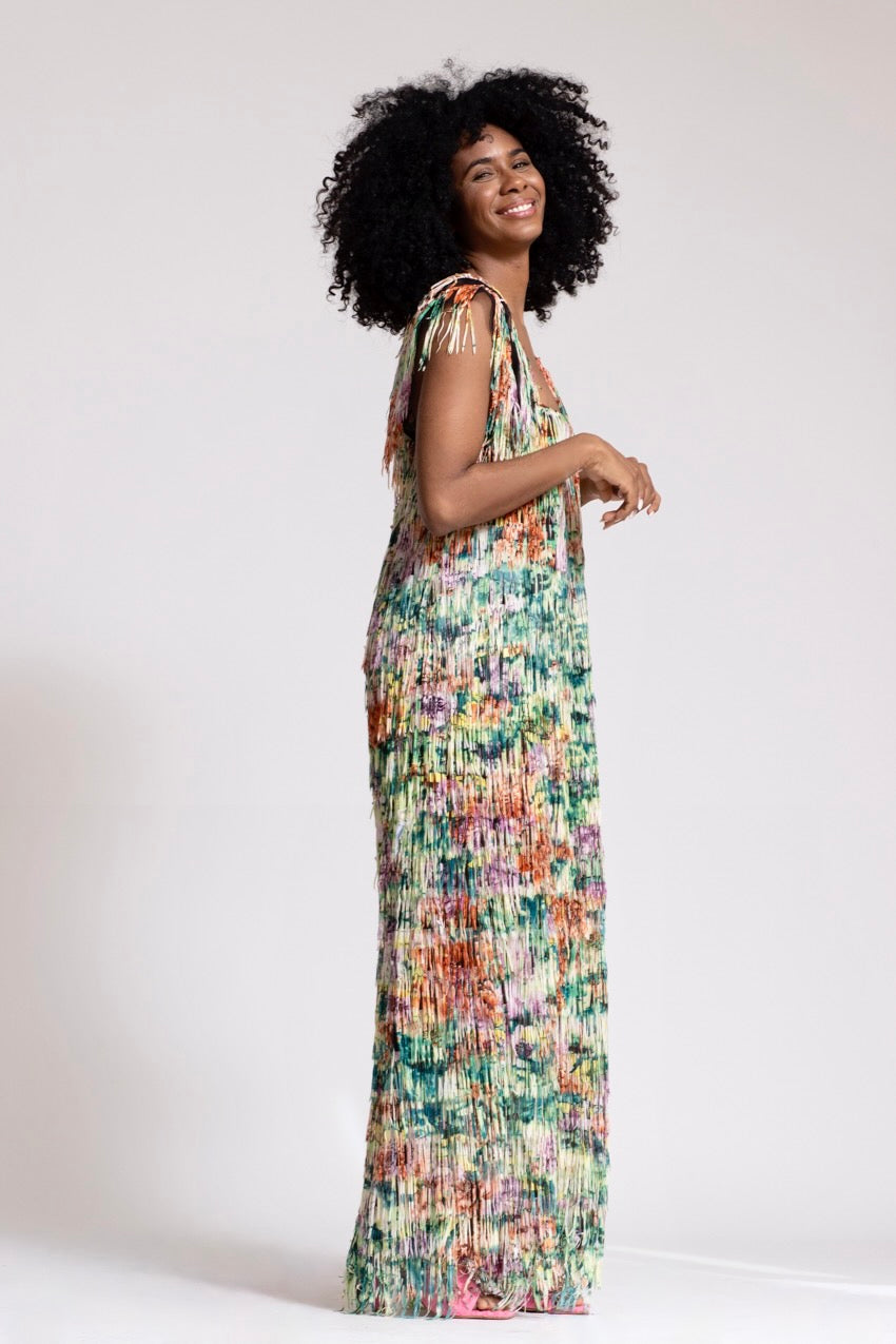 Robe De Cocktail Franges Alghe Colors