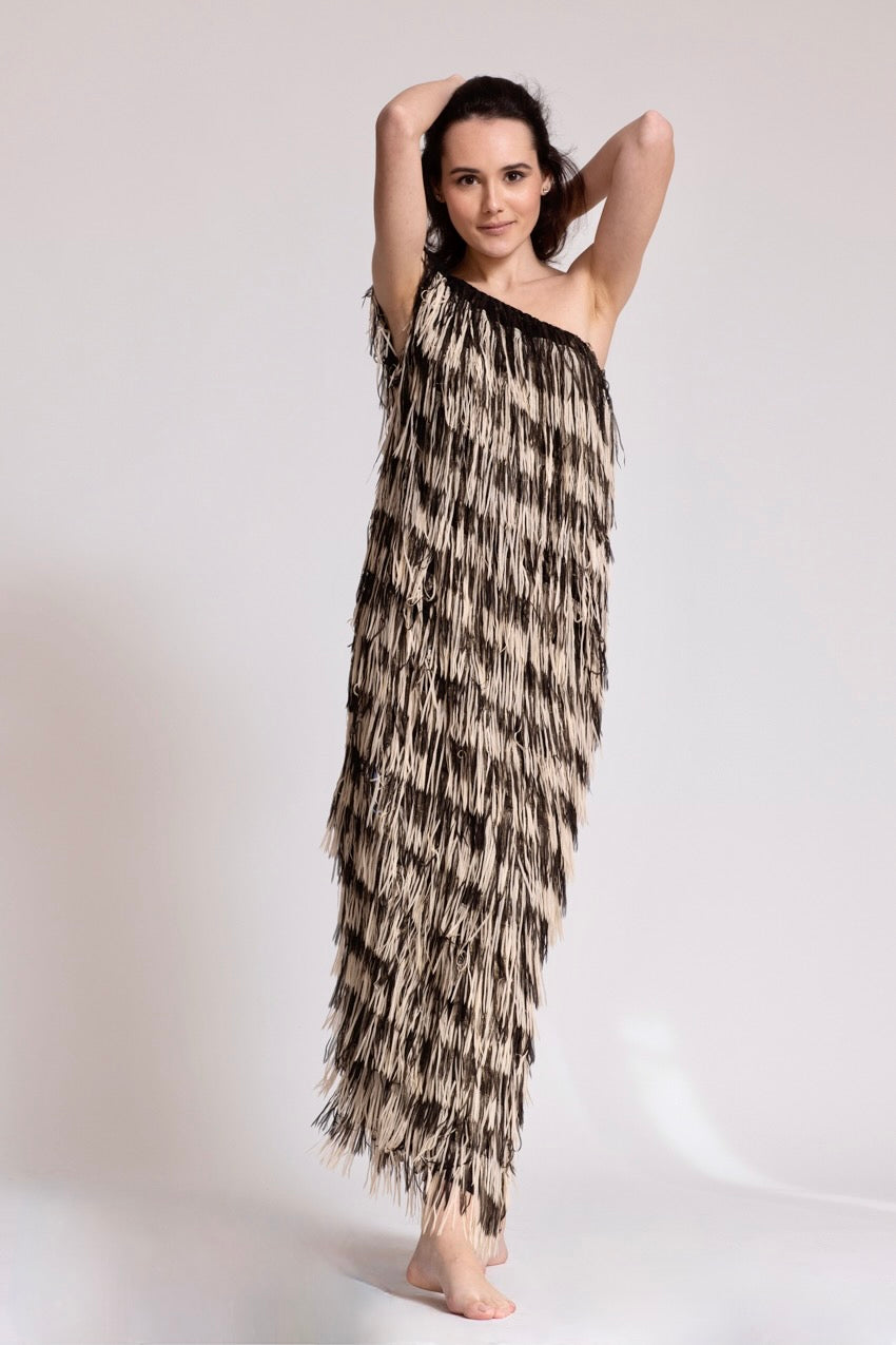 Robe De Cocktail Franges Alghe Nude