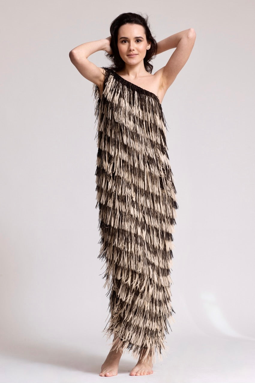 Robe De Cocktail Franges Alghe Nude