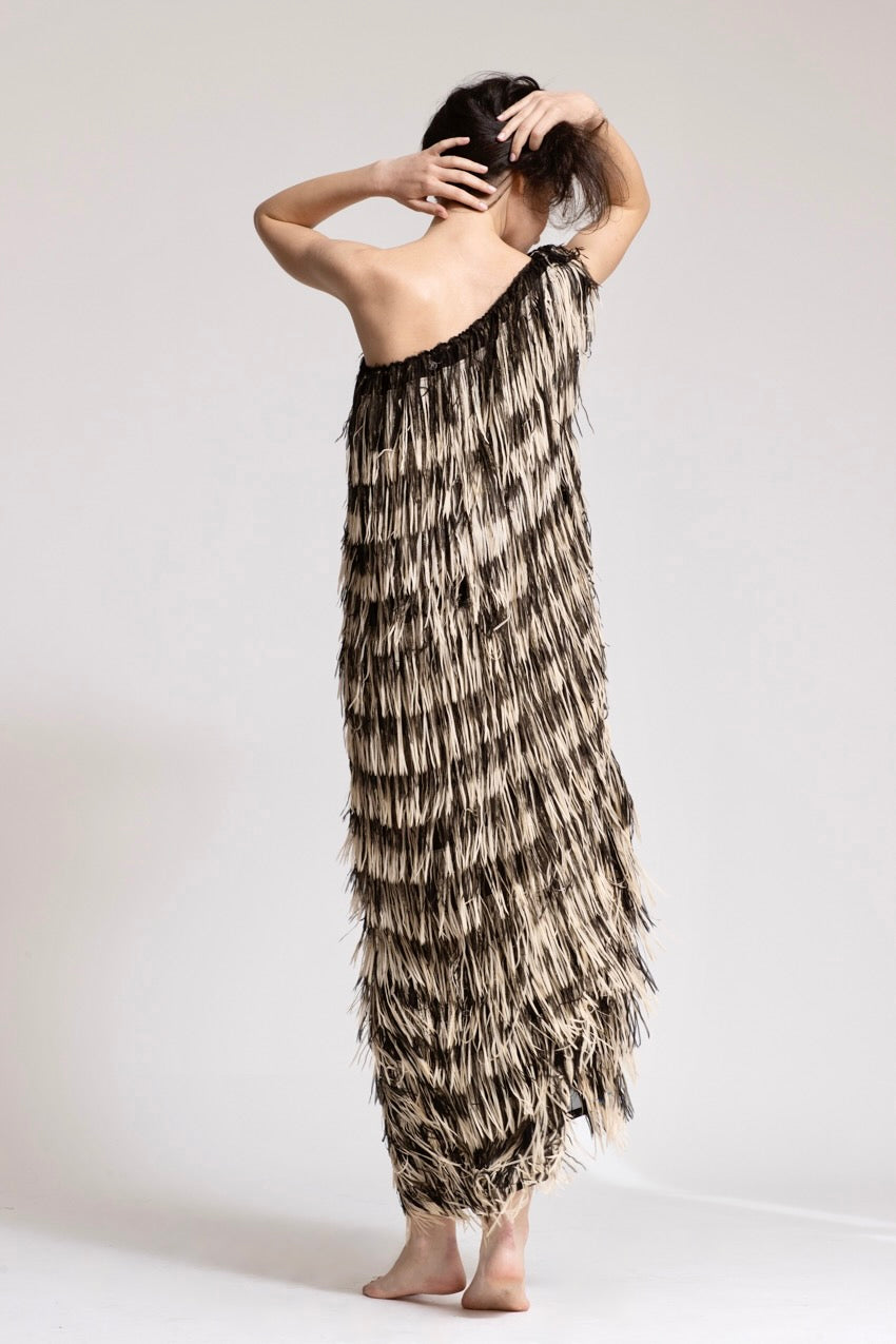 Robe De Cocktail Franges Alghe Nude