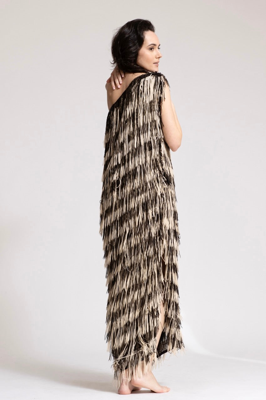 Robe De Cocktail Franges Alghe Nude