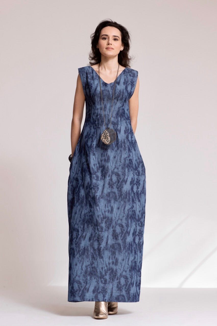Robe Longue Corolle Denim Deep&Bleu