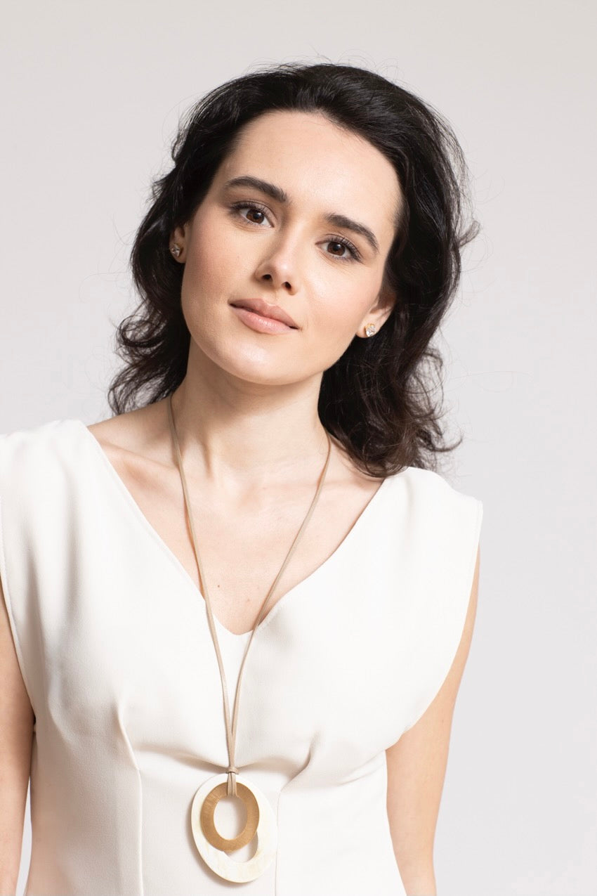 Robe Midi Corolle Costiera White