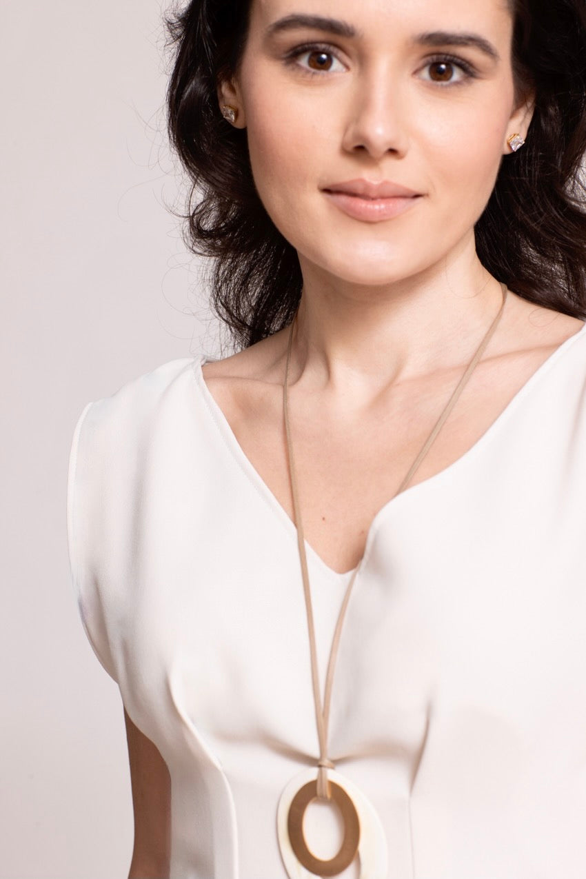 Robe Midi Corolle Costiera White