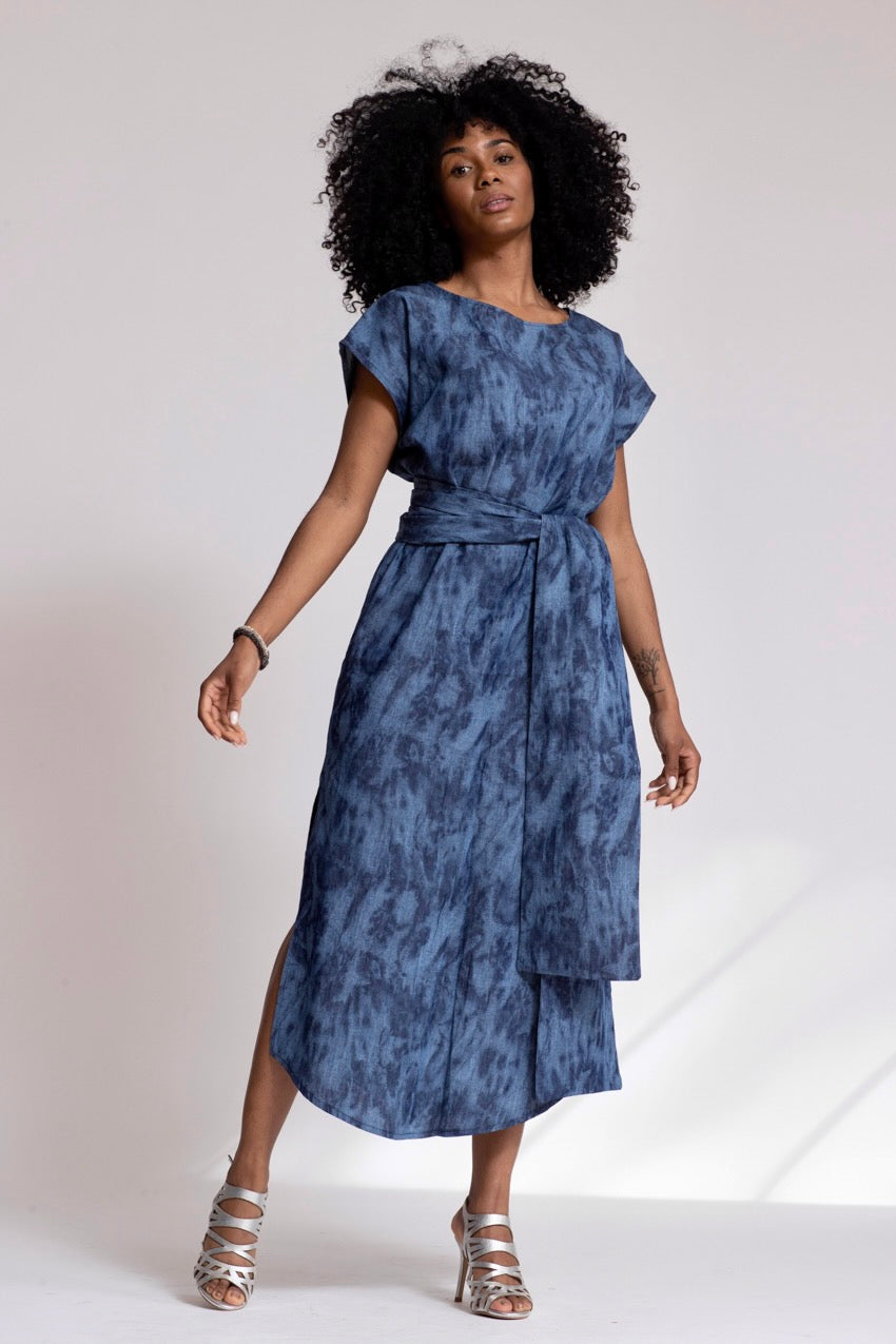 Robe Longue Jeannine Denim Deep&Bleu