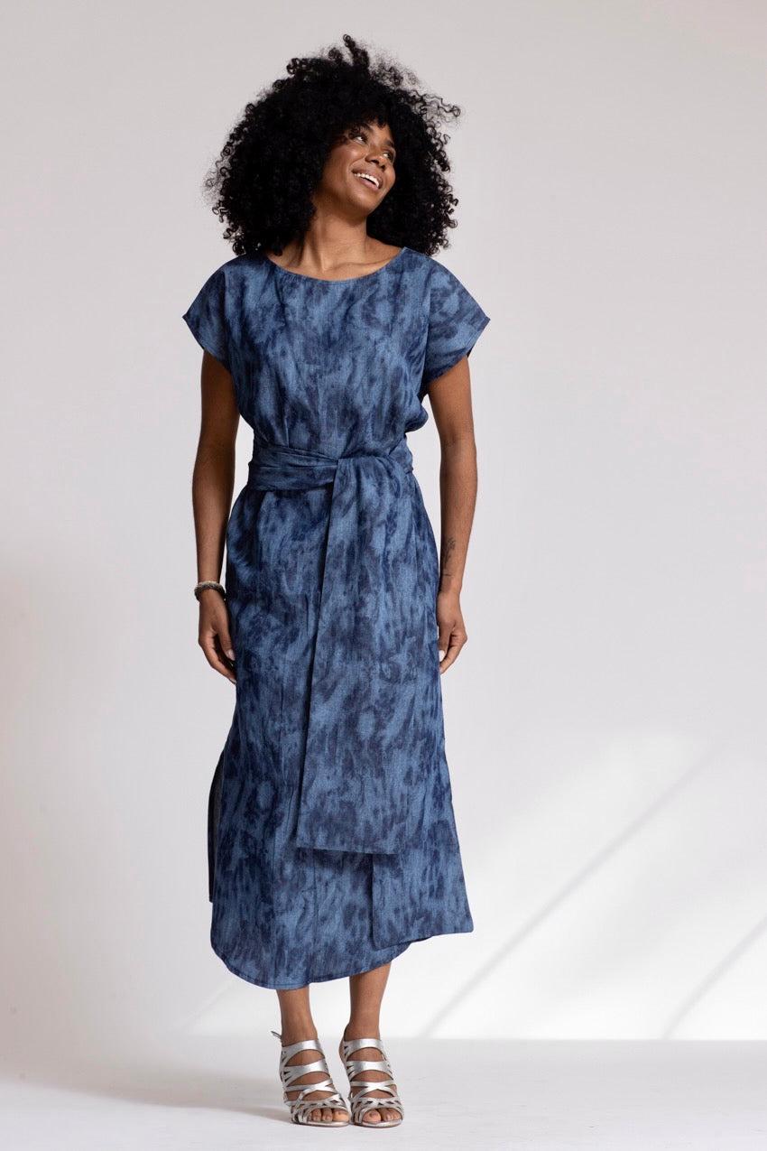 Robe Longue Jeannine Denim Deep&Bleu