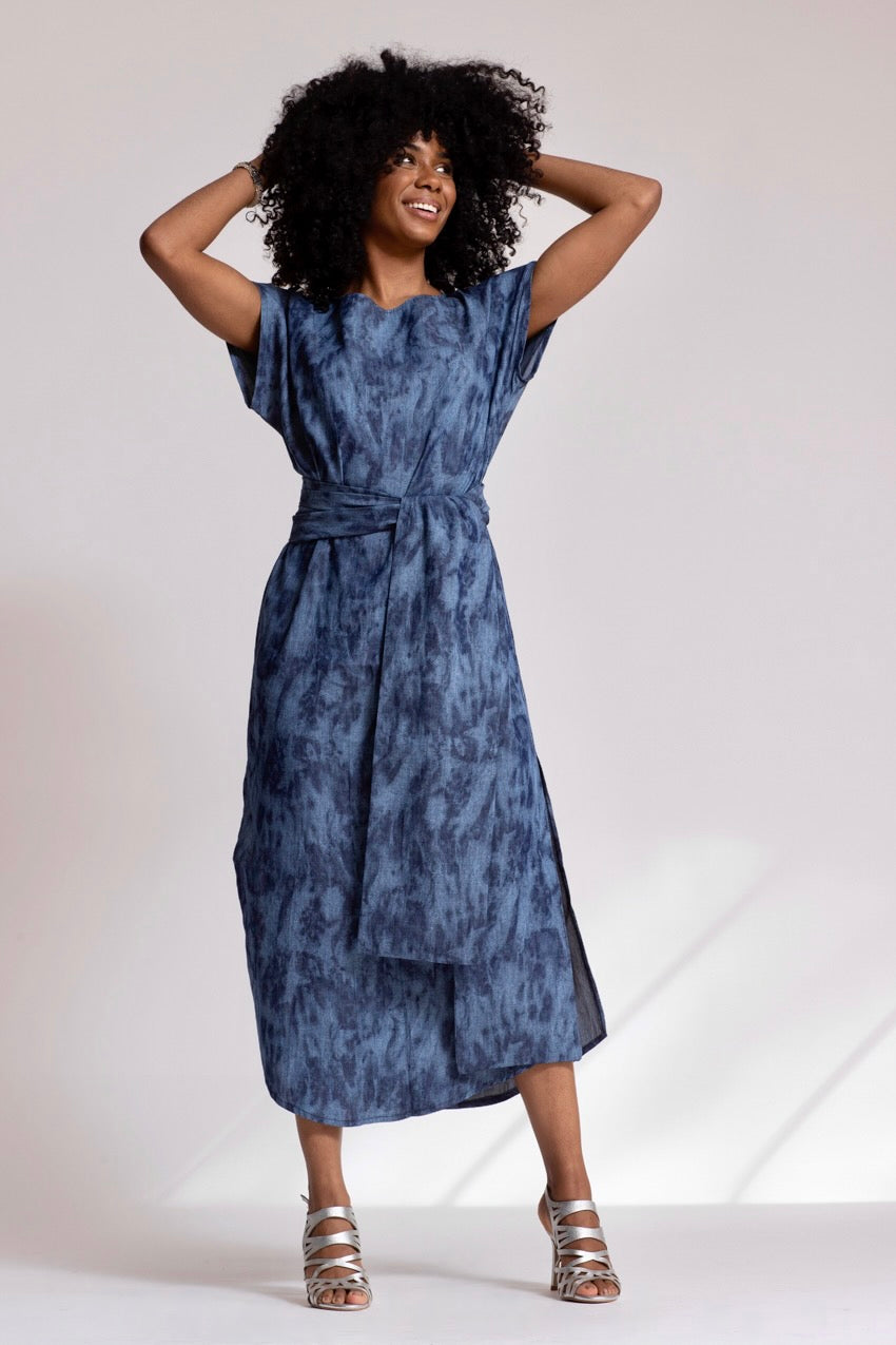 Robe Longue Jeannine Denim Deep&Bleu