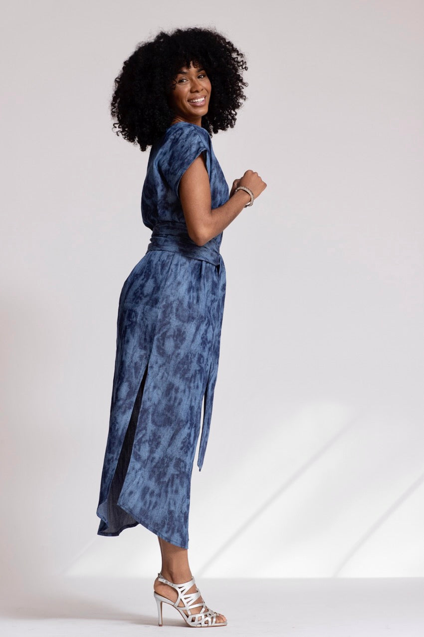 Robe Longue Jeannine Denim Deep&Bleu