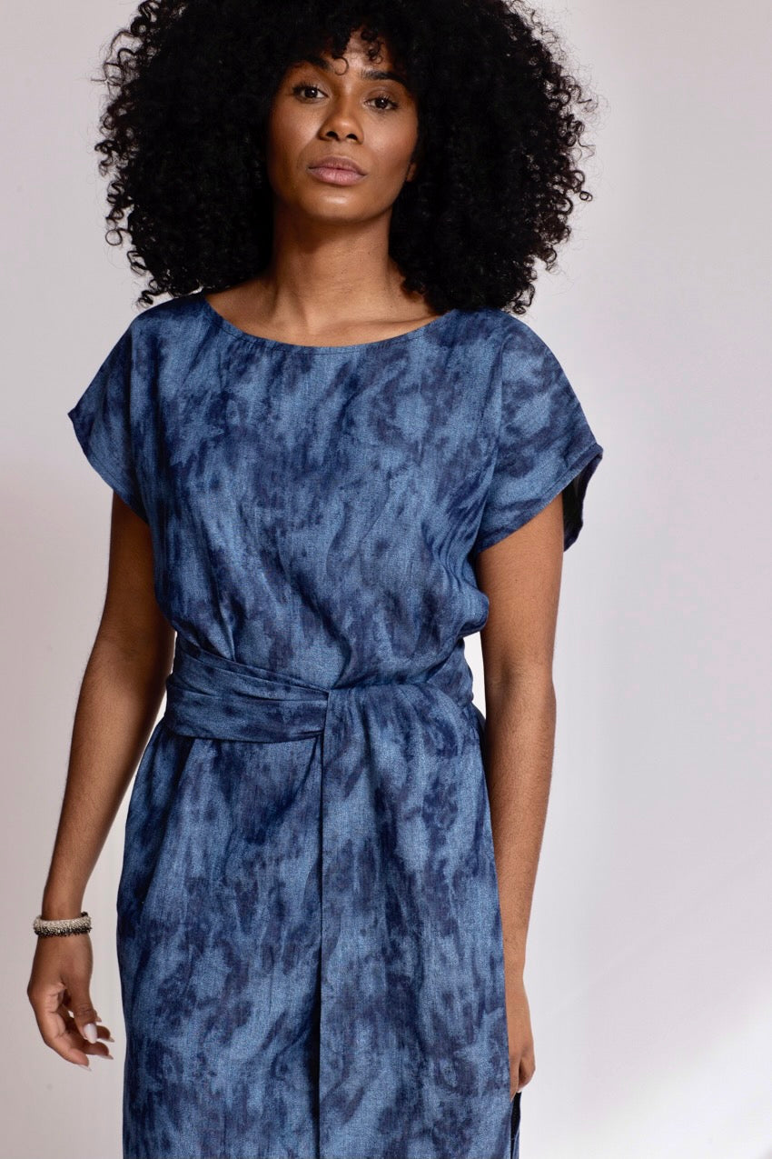 Robe Longue Jeannine Denim Deep&Bleu