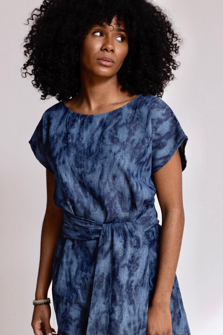 Robe Longue Jeannine Denim Deep&Bleu