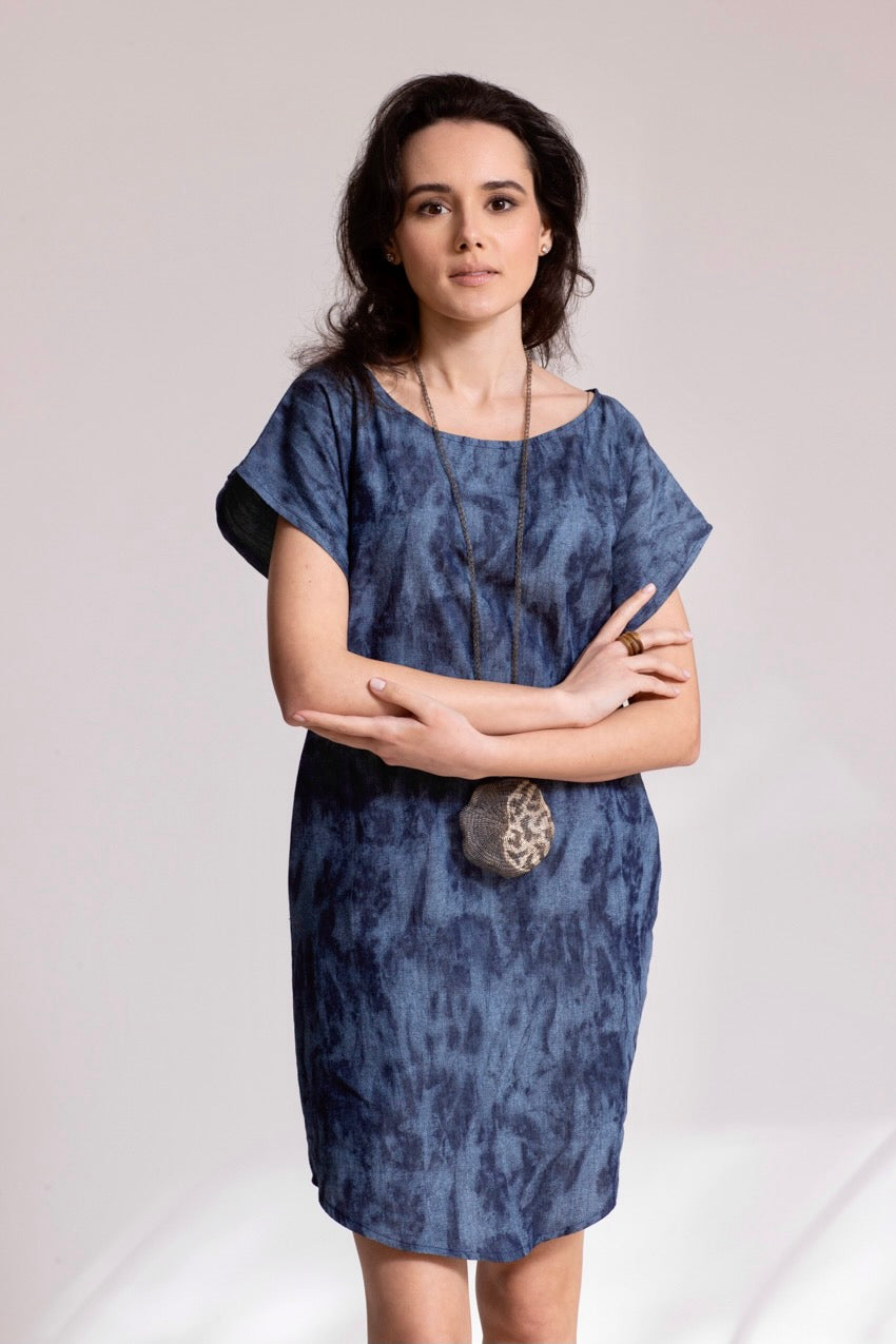 Robe Midi Jeannine Denim Deep&Bleu