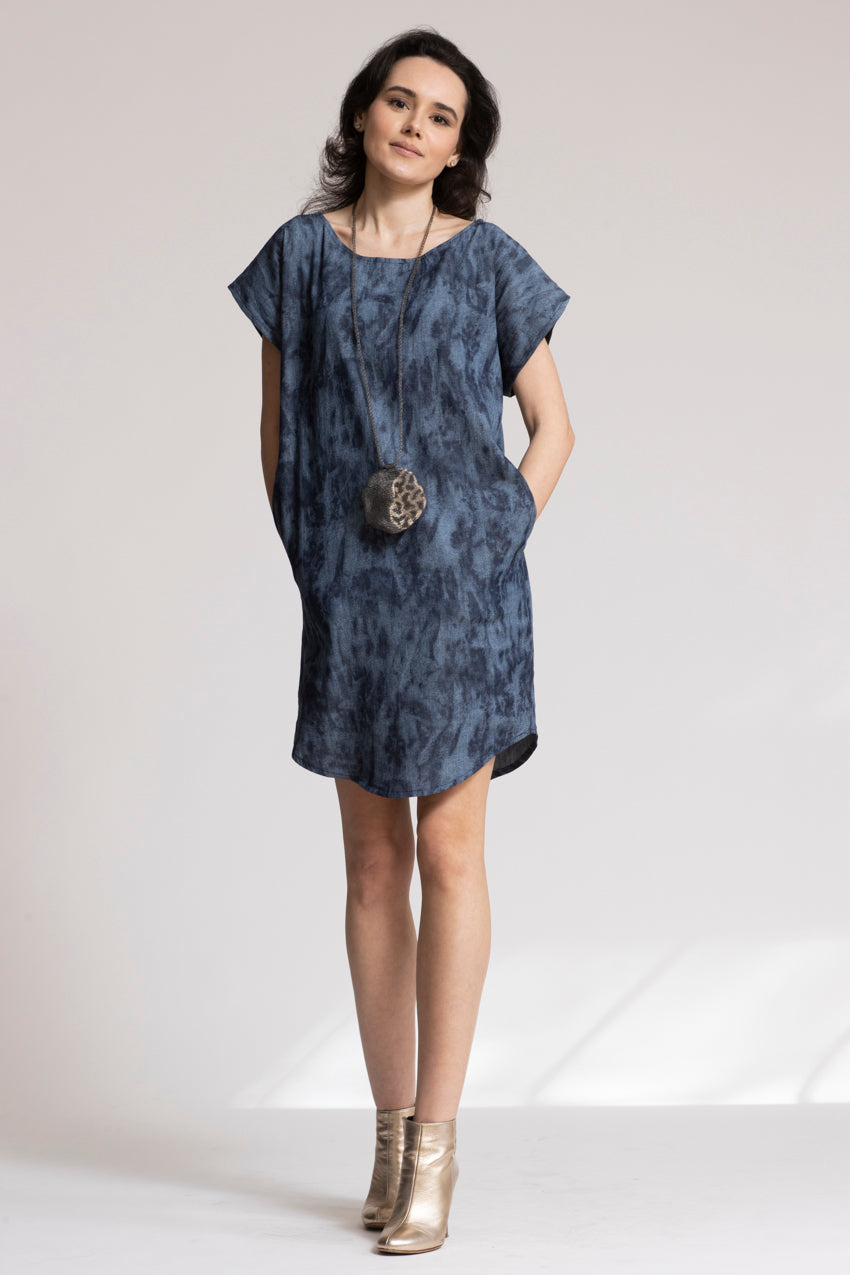 Robe Midi Jeannine Denim Deep&Bleu