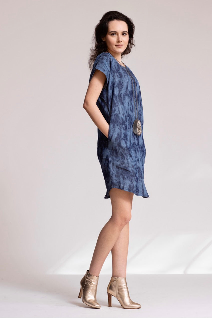 Robe Midi Jeannine Denim Deep&Bleu