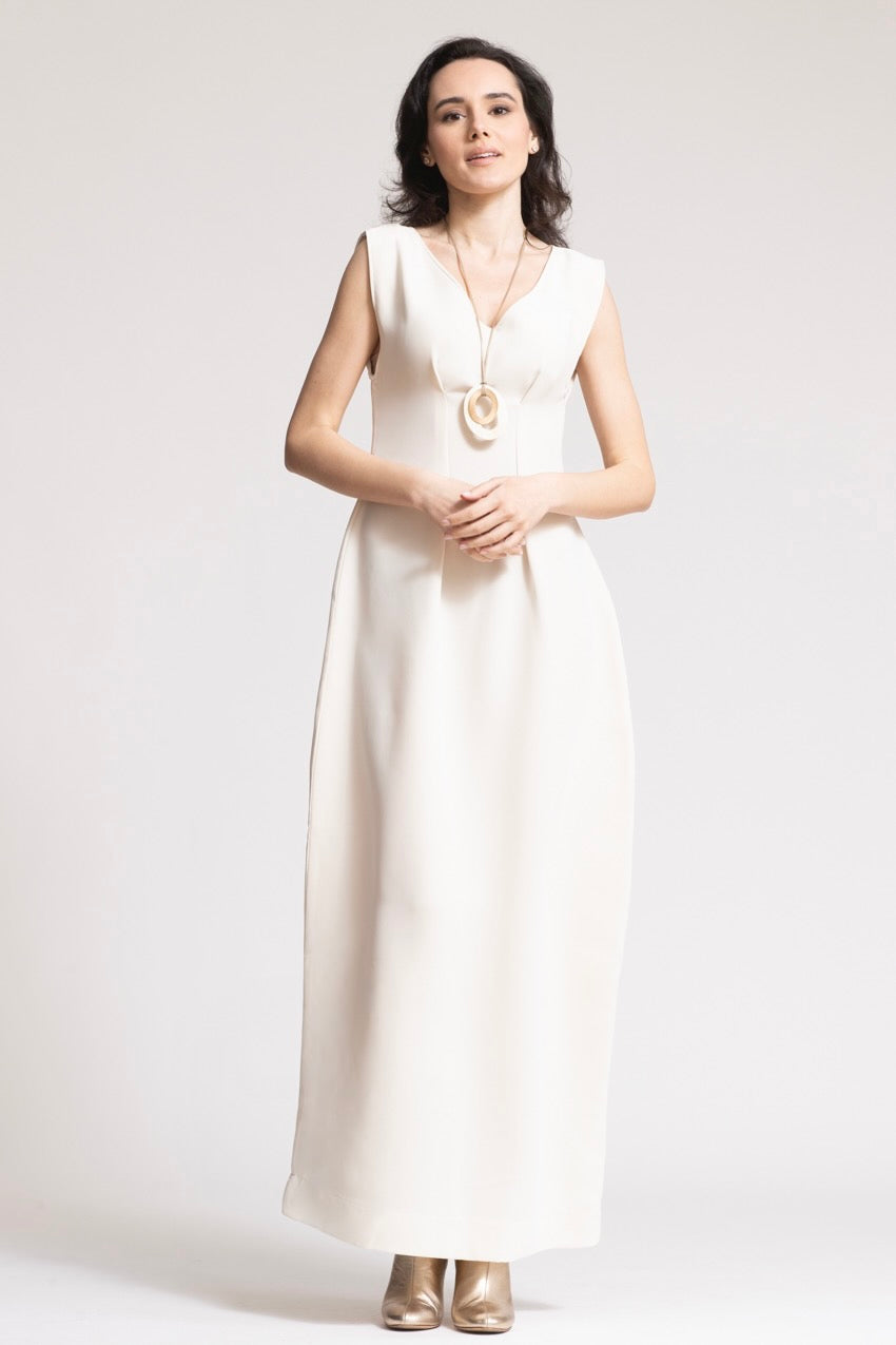 Robe Longue Corolle Costiera White