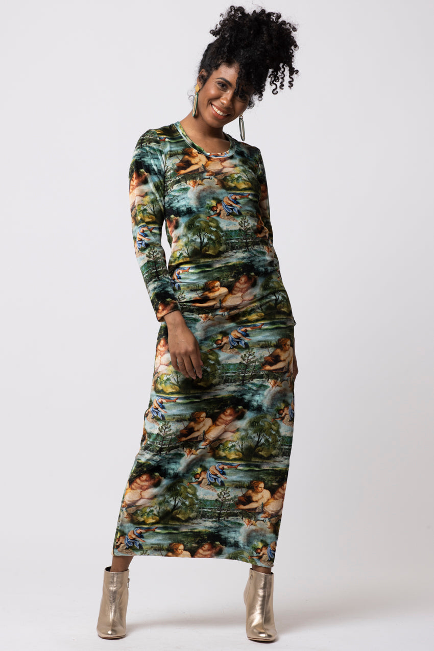 Robe Longue Slide Green Angel