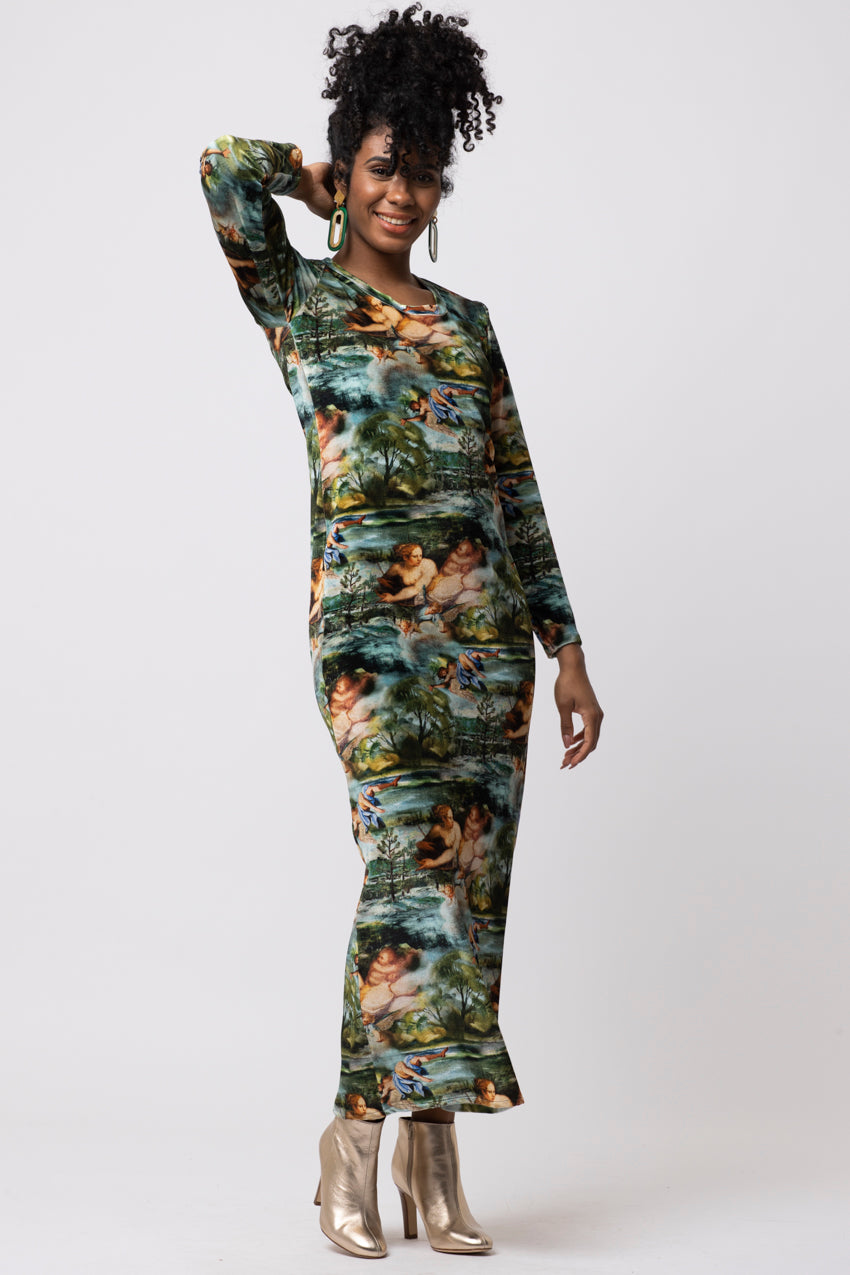 Robe Longue Slide Green Angel