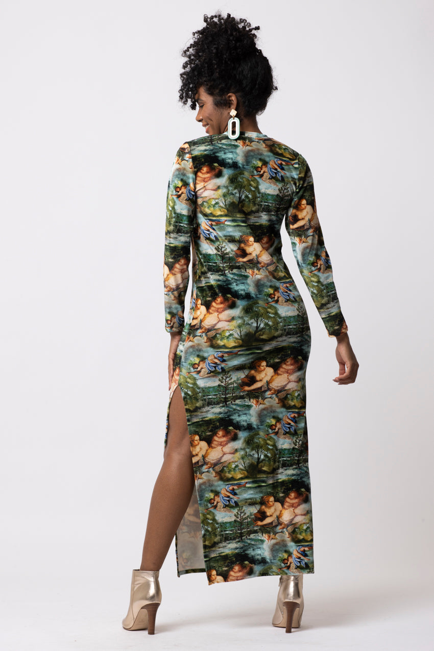 Robe Longue Slide Green Angel