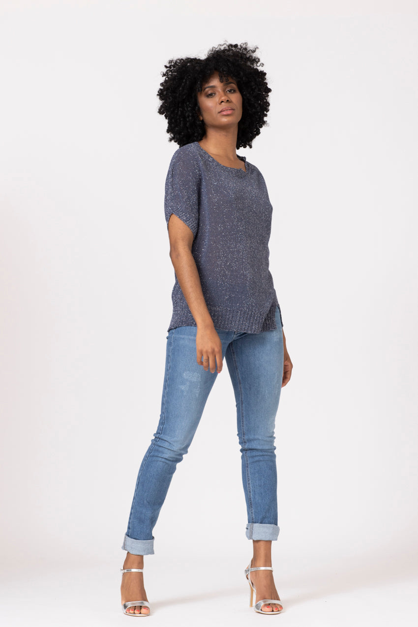 Maille Lurex Neo Denim