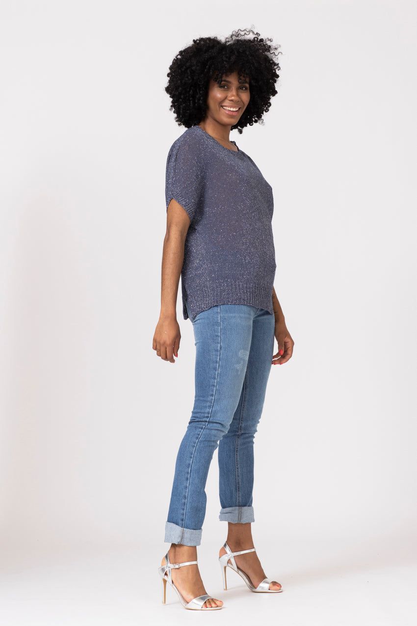 Maille Lurex Neo Denim