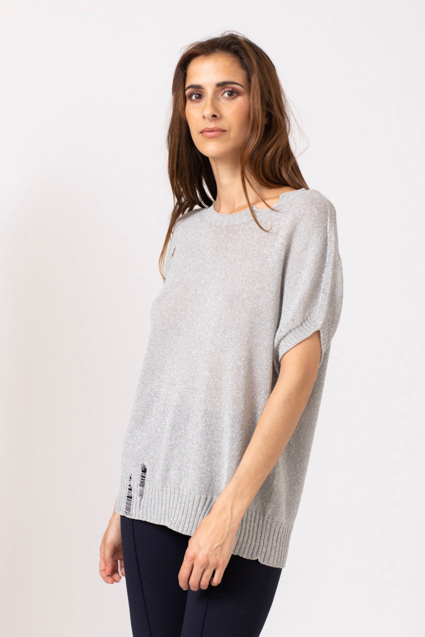 Maille Lurex Strappo Neo Gris