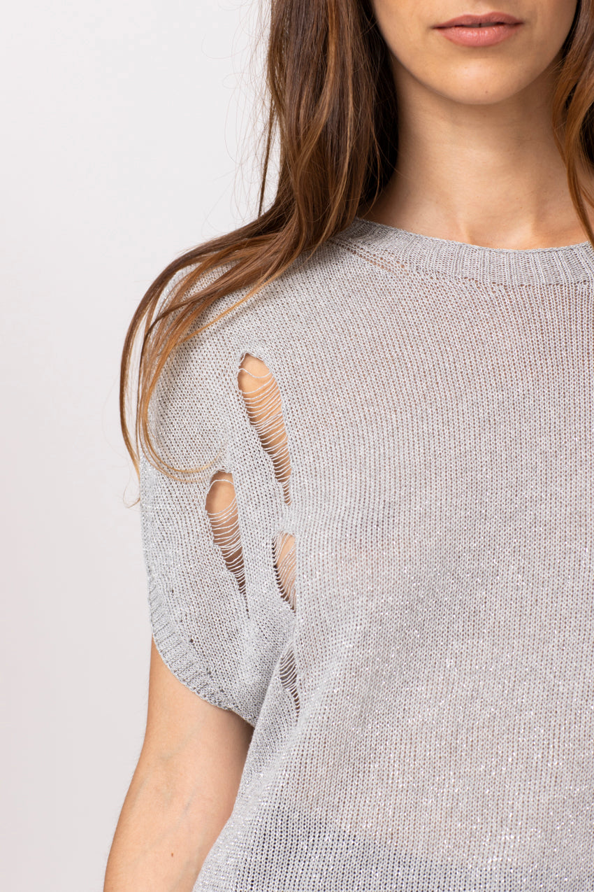 Maille Lurex Strappo Neo Gris