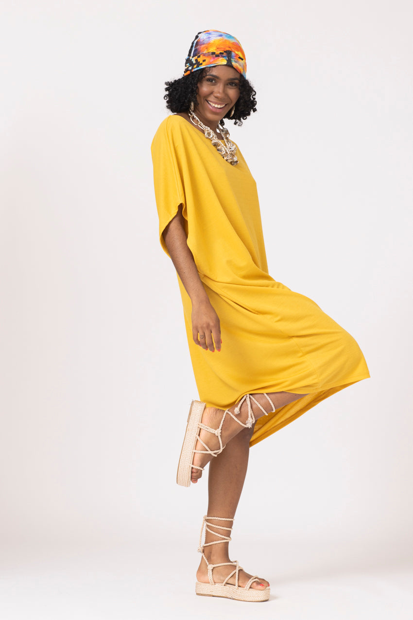 Robe Anfora Moutarde Lino&Line